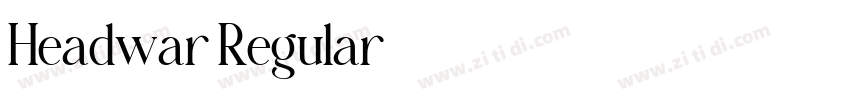 Headwar Regular字体转换 Headwar Regular字体转换
